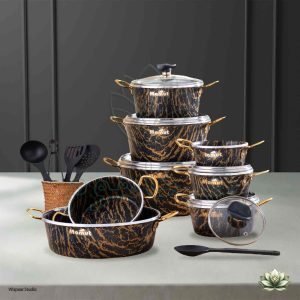 سرویس قابلمه گرانیتی ماموت | پخت سالم، طراحی مدرن، دوام بالا