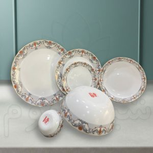 سرویس ۲۶ پارچه آرکوپال طرح ماهلین گرد کلاسیک