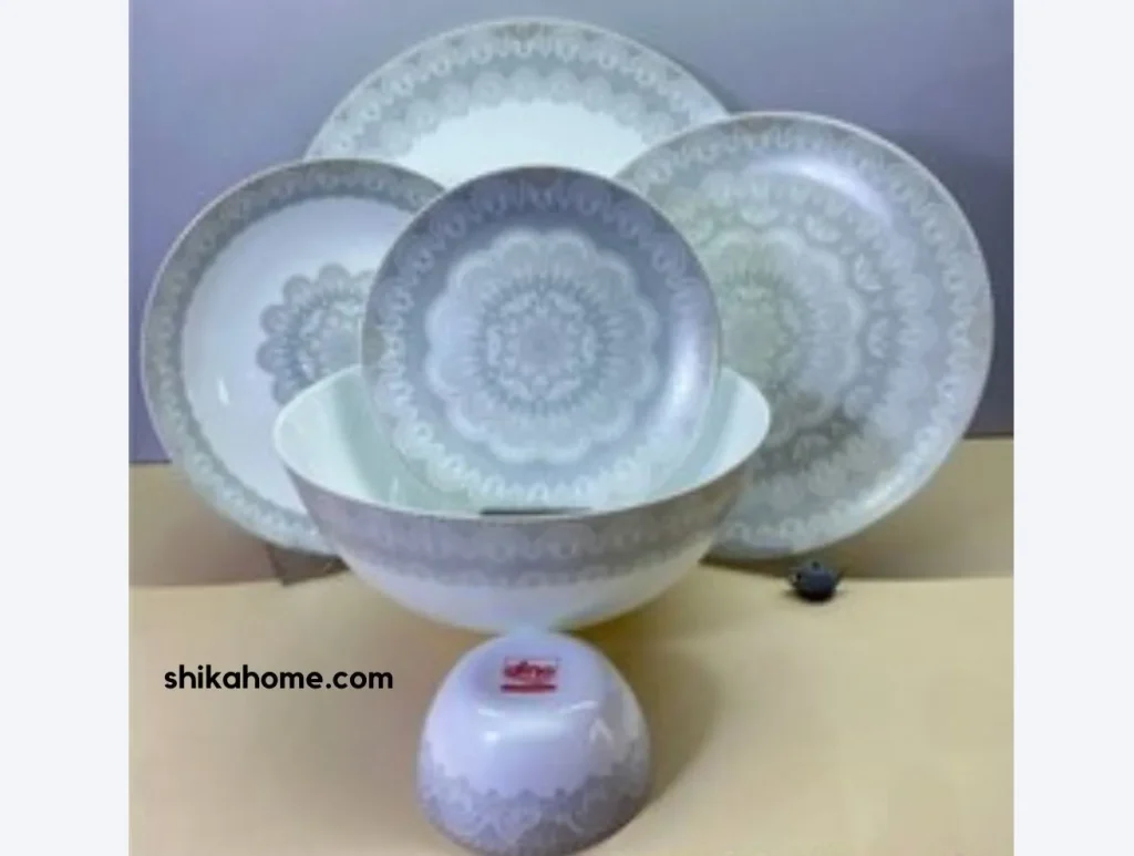 سرویس 26 پارچه ارکوپال طرح لومین خاکستری
