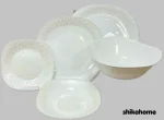 سرویس غذاخوری 26 پارچه دینو طرح سوژا خاکستری مربع